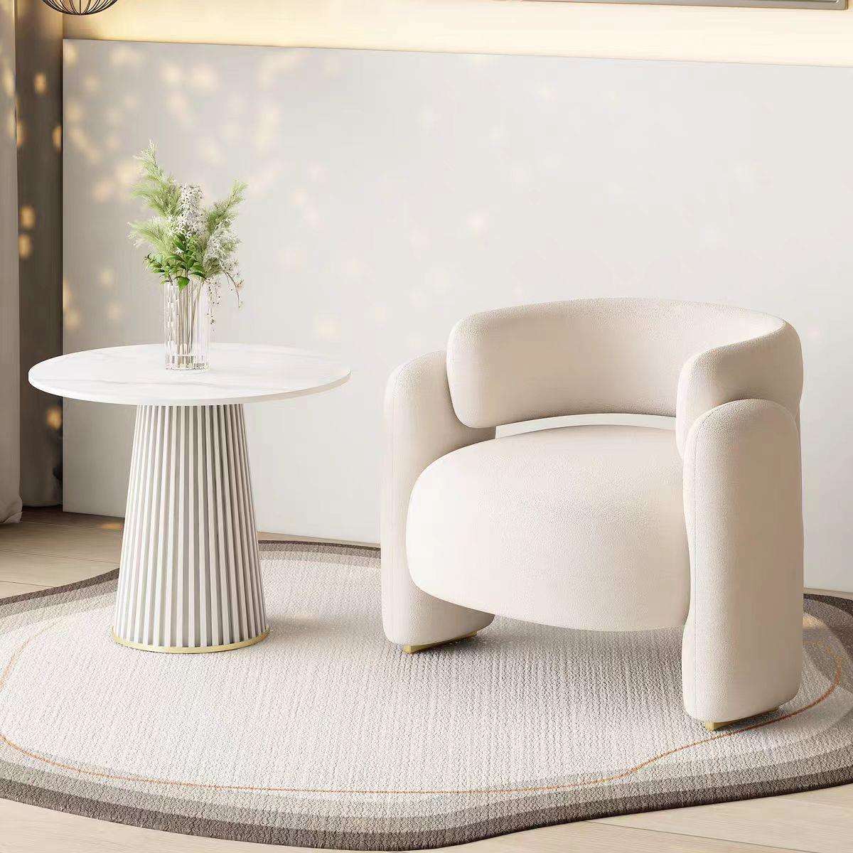 网红单人沙发轻奢现代接待洽谈桌椅组合商务休息区会客区休闲椅子