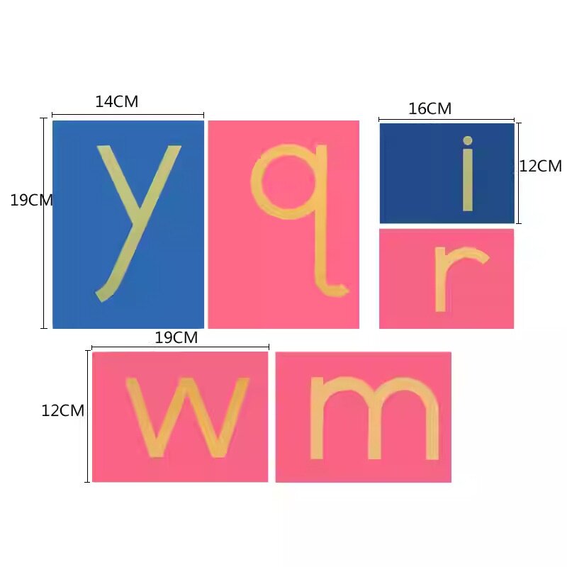 蒙台梭利语言教具国际版大小写英文砂字蒙氏早教字母认知砂纸板