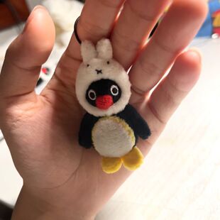 可爱毛绒卡通钥匙扣企鹅米菲兔情侣挂饰闺蜜玩偶书包包包挂件公仔