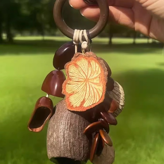 原创果壳风铃挂件钥匙扣