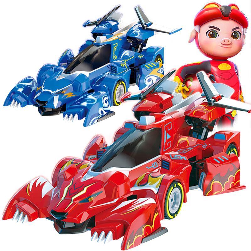 猪猪侠之竞速小英雄5赤焰烈虎雷速音豹赛车模型儿童玩具男孩机甲