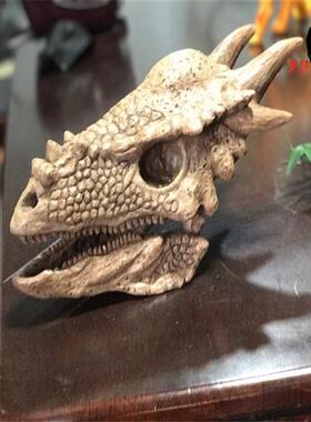 博物馆古生物仿真恐龙头化石骨架化石模型恐龙玻璃钢雕塑厂家