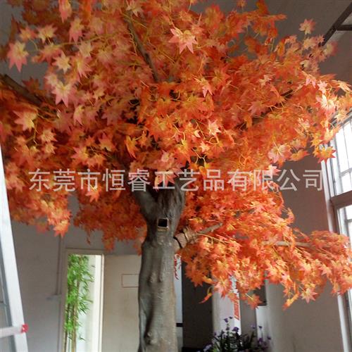 室内仿真包柱枫树许愿枫树落地景观风景造型玻璃钢枫树设计定制
