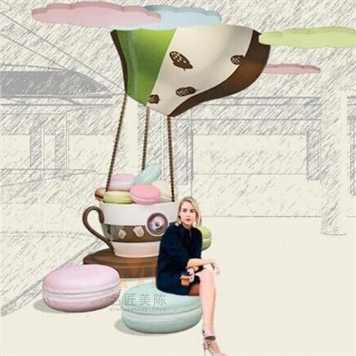 创意卡通玻璃钢休闲座椅组合马卡龙云朵椅糖果凳户外商场休息坐凳