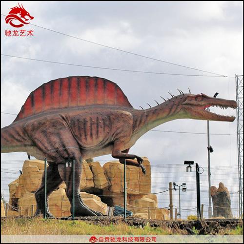 大型棘背龙模型景区室外活体恐龙模型制作厂家电动仿真恐龙坐骑