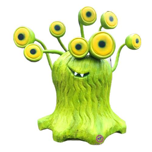 仿真三眼外星人超大模型自然博物馆海洋生物模型摆件花园绿雕
