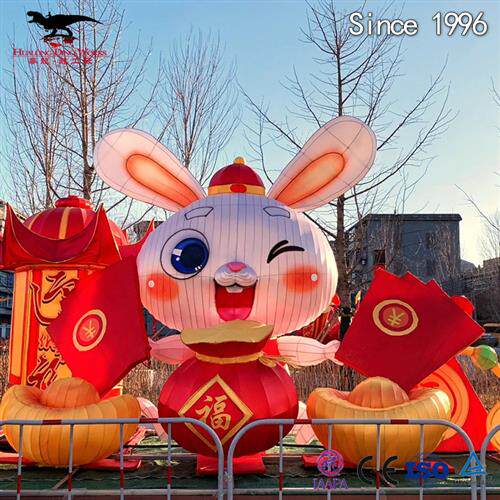 年主题彩灯花灯自贡灯会制作源头厂家可来图制作现场制作