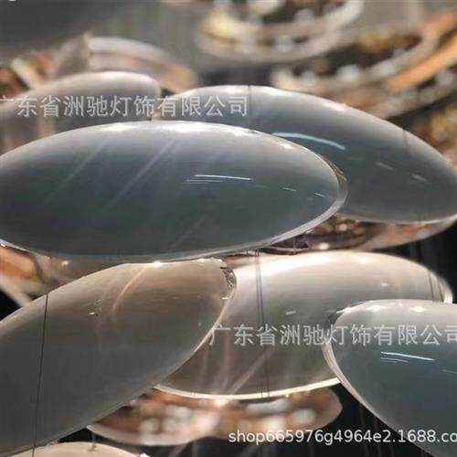 沙盘艺术空中酒店大堂工程吊饰简约抽象吊灯琉璃挂件源头厂家