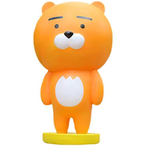 网红kakao熊公仔玻璃钢商场奶茶店瑞恩狮打卡拍照装饰座椅大摆件