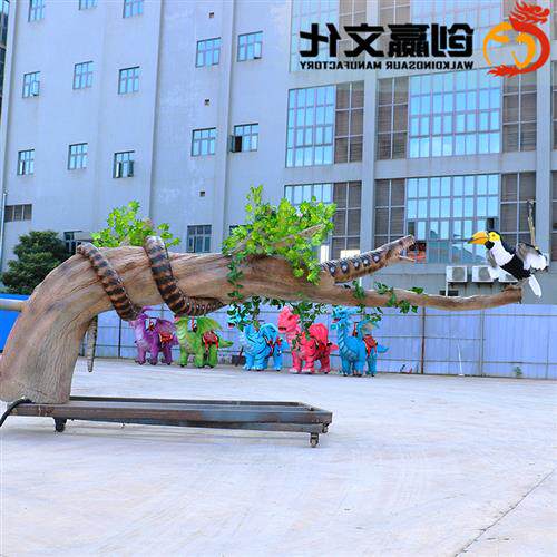 萌宠乐园仿真动物模型主题园区动物模型雕塑动物园动物蛇场景打造