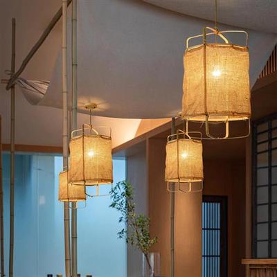 设计师吊灯新中式餐厅书房民宿茶室灯日式侘寂风复古艺术禅意吊灯