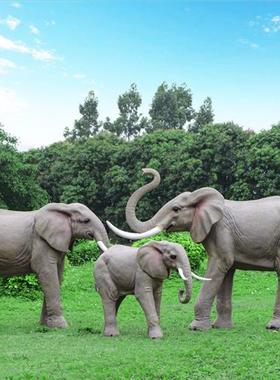 售楼部户外仿真大象雕塑景区庭院草坪商场门口河马骆驼动物大摆件