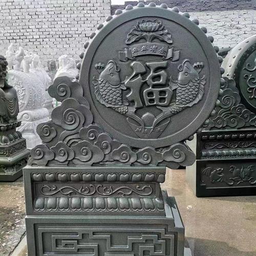 石雕门墩汉白玉别墅家用新中式庭院仿古石鼓门口户外摆件抱鼓石