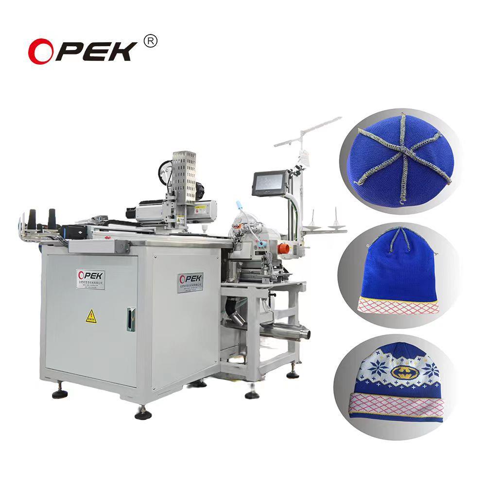 新款 OPEK-300HS 针织帽 缝头机 只放需料 免缝纫工人 帽子六角四