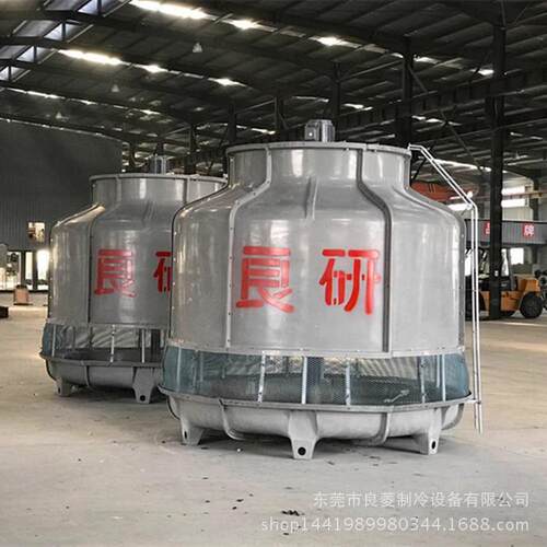 厂家供应100吨小型循环水圆形玻璃钢冷却塔逆流式散热凉水塔