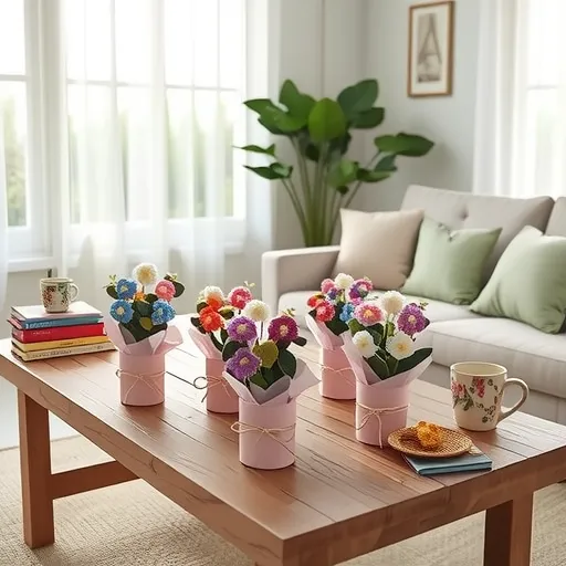 教师节花束女神节针织手工礼品