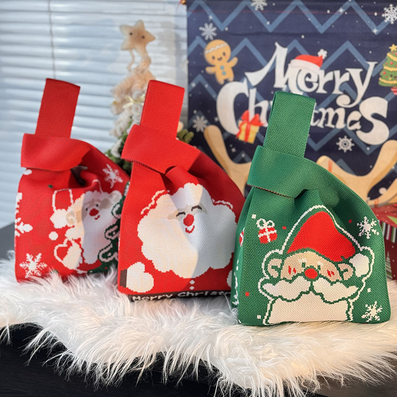 圣诞节礼物袋平安果袋针织包手拎