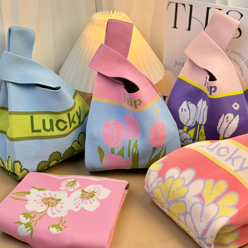 春节手提针织包郁金香生日喜晏伴手礼袋婚庆礼品收纳袋子手拎包,箱包皮具/热销女包/男包,通用款女包,淘宝优惠券,粉丝福利购,淘宝优惠卷