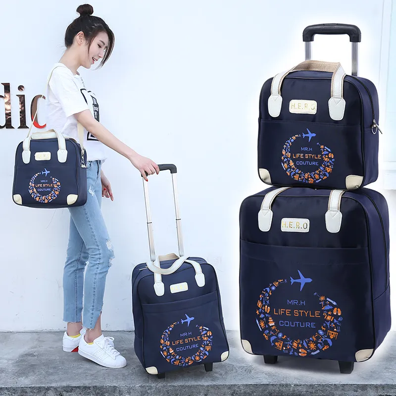 拉杆包万向轮轻便子母包旅行包