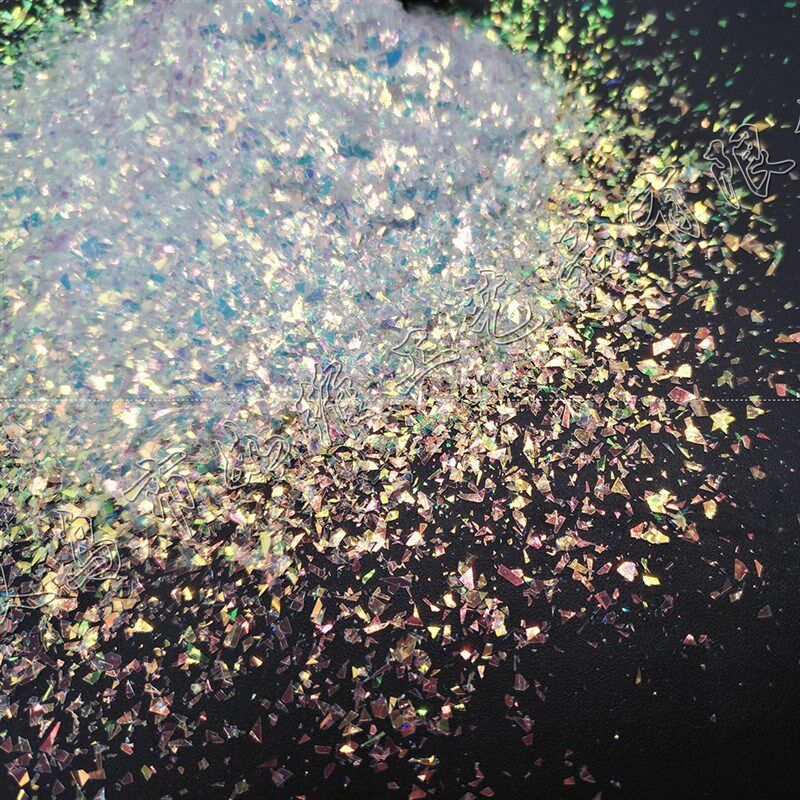 速发白色PET金葱幻彩金光2x2不规则碎片闪光亮片滴胶化妆美甲礼品