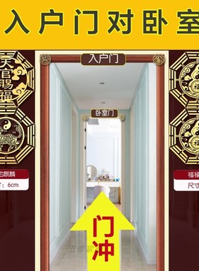 速发大贴对钱室房门化解主次卧入户门帘屏风隔断五卧金属门纸