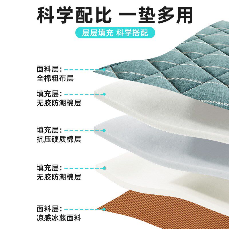 现货速发床垫学生宿舍单人凉席垫子0x10上下铺床双面垫被床褥子加