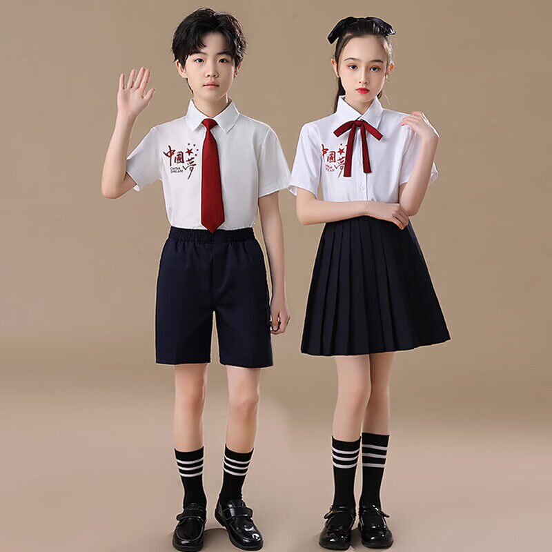 速发六一儿童合唱服演出服童小学生表演服装男中红歌朗诵合唱团班