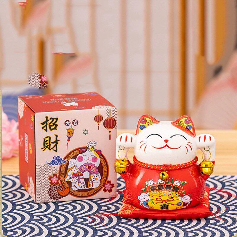 速发2025陶瓷业财猫存钱罐摆件开招礼物储饰罐小号店铺家居装蓄发