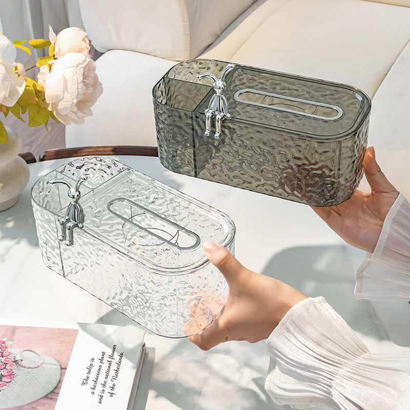 速发纸巾盒客厅轻奢高颜值抽纸盒茶几家功能收多纳用纸抽盒