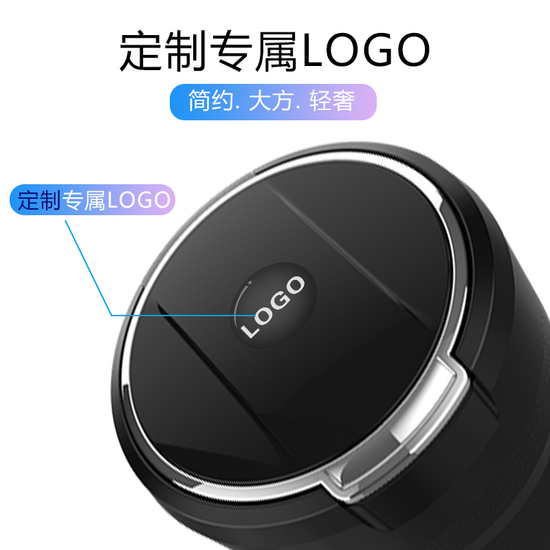 速发车载悬挂式烟灰缸多带意创能汽车用品出风口车内功盖水杯架烟