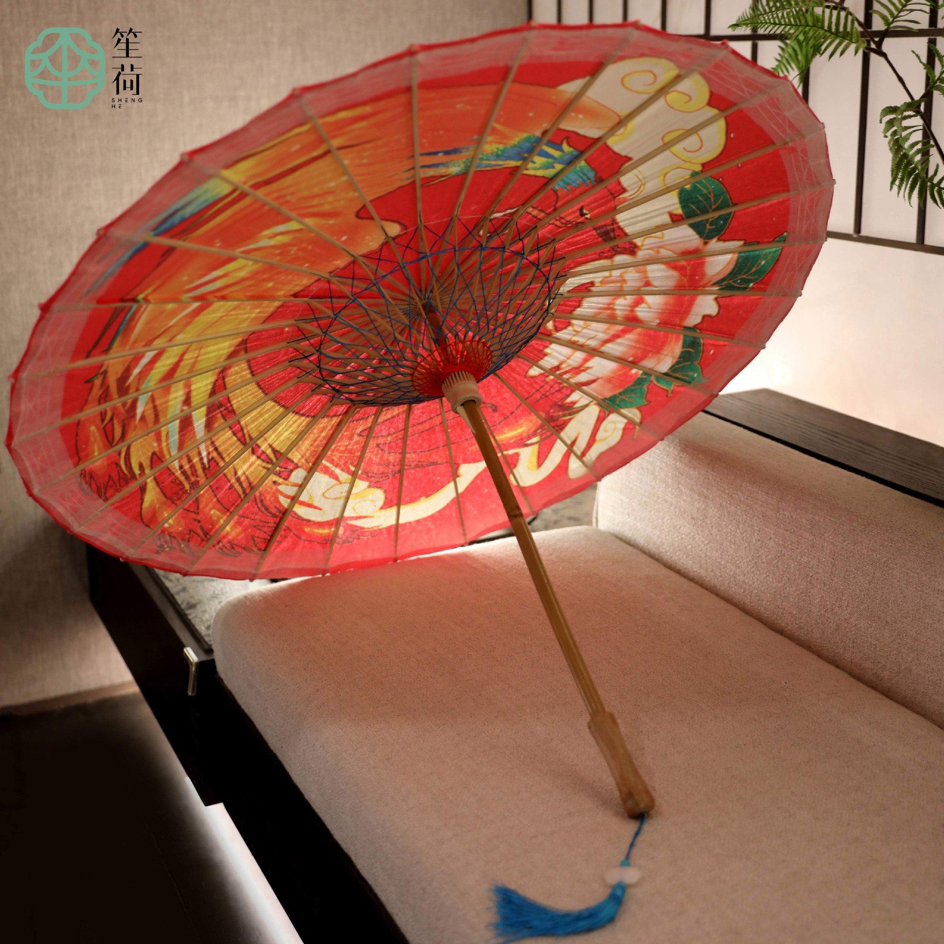 油纸伞防雨防晒手工汉服伞古风舞蹈演出国风伞古典传统装饰吊顶伞,家居饰品,工艺伞,淘宝优惠券,粉丝福利购,淘宝优惠卷