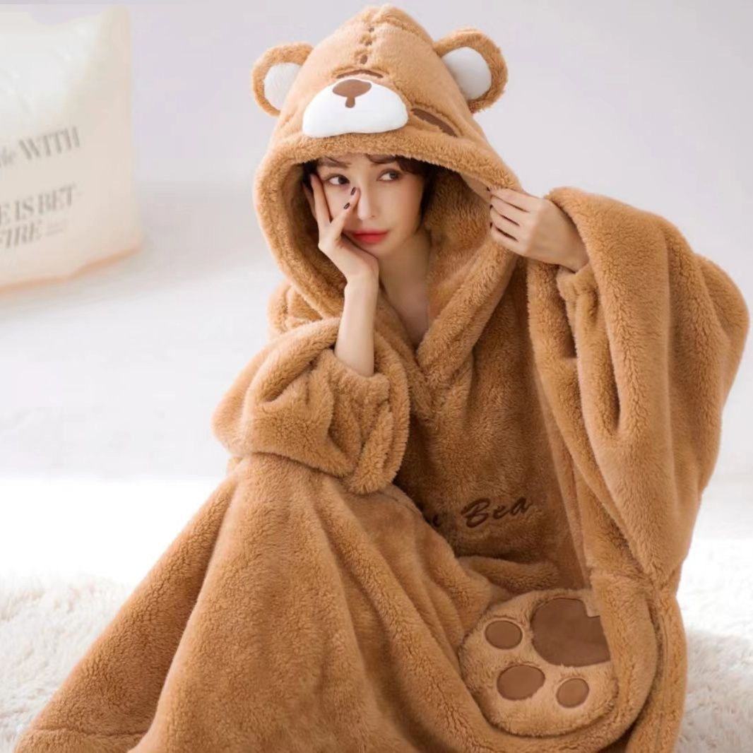 秋冬季外穿冬款加绒加厚连帽睡袍睡裙闺蜜情侣款保暖长款家居服,女士内衣/男士内衣/家居服,睡袍/浴袍,淘宝优惠券,粉丝福利购,淘宝优惠卷