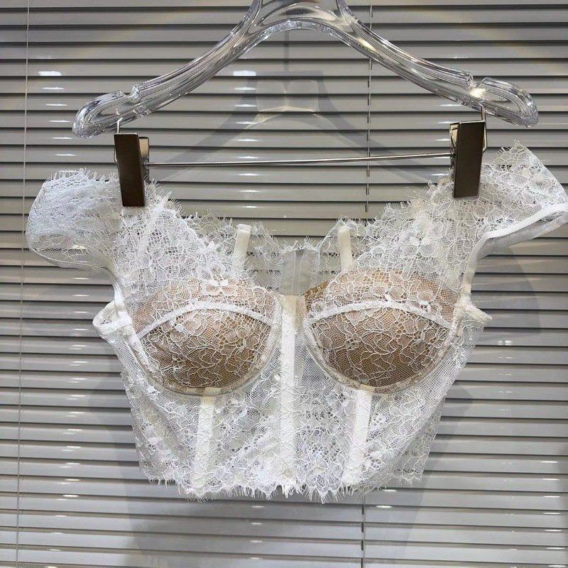 新款纯欲辣妹蕾丝短款一字肩抹胸性感透视风小吊带带胸垫背心内衣,女士内衣/男士内衣/家居服,抹胸,淘宝优惠券,粉丝福利购,淘宝优惠卷