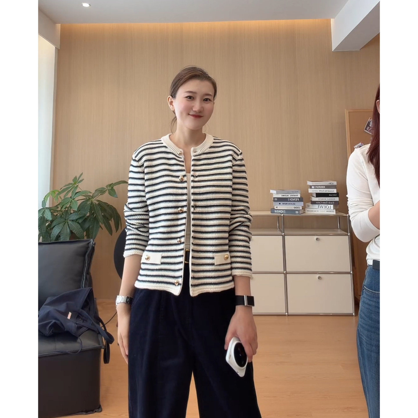 AJDE｜Week小香100棉针织开衫女图片
