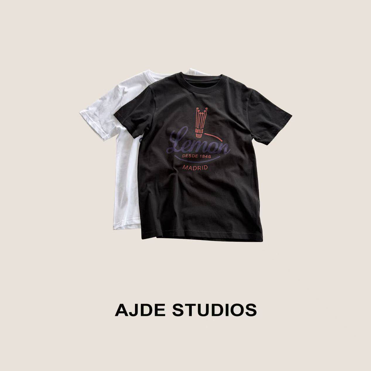 AJDE|皇冠美式复古T恤