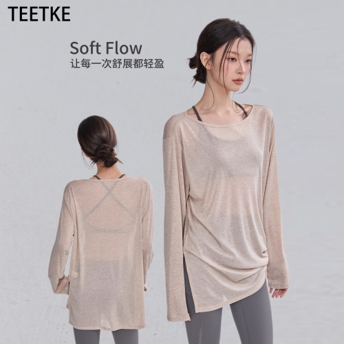 TEETKE宽松速干瑜伽服罩衫