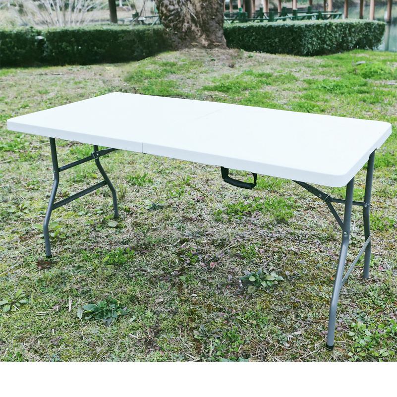 长方形塑料桌 吹塑对折桌 野外烧烤桌 4FT 5FT 6FT 8FT吹塑折叠桌