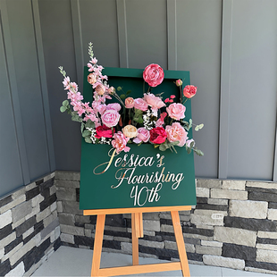 生日节日婚礼订婚开业派对指引牌酒店餐馆高档宴会布置kt板定制