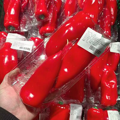 胖东来蔬菜 新鲜红椒肉厚甜椒辣椒 安心蔬菜胖东来超市正品代购