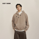JUSTSHINE 不对称牛角扣卫衣亲肤复古学院风上衣小众设计感卫衣