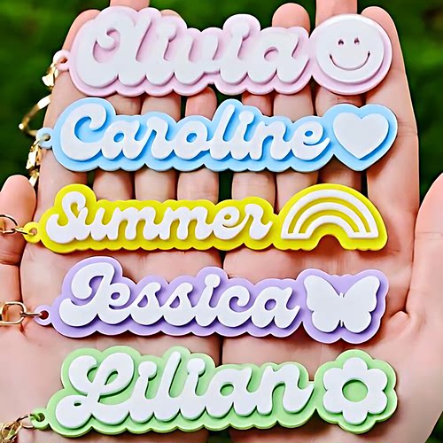 亚克力双层DIY中英文姓名钥匙扣