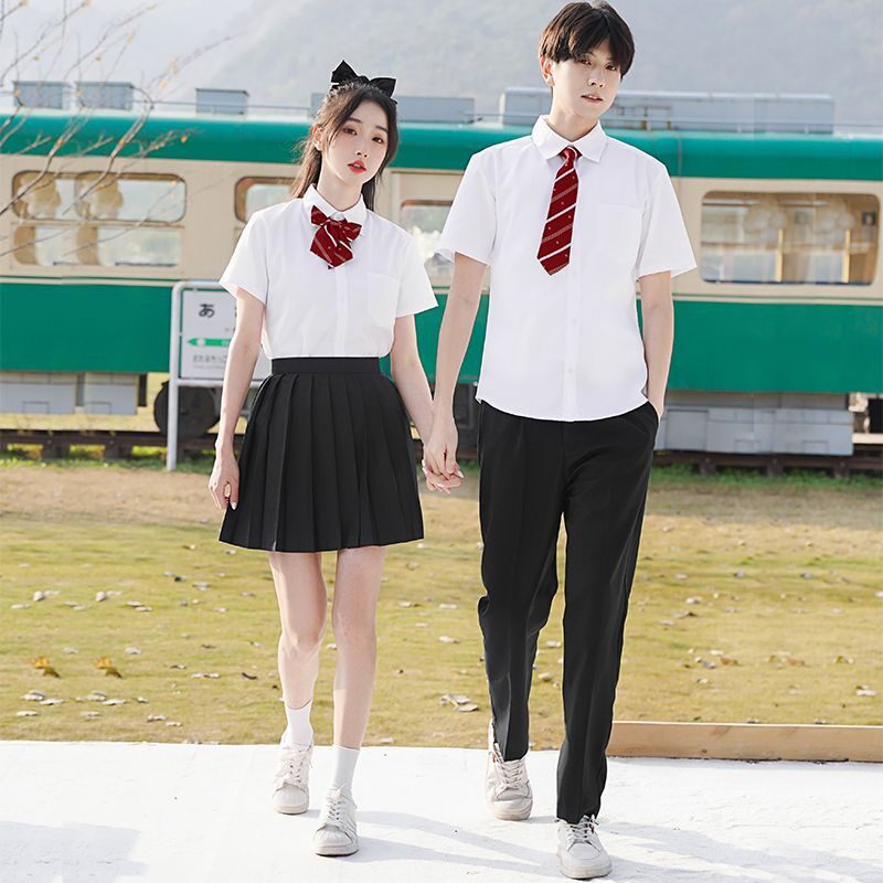 DK学生装班服男女jk制服全套短裙学生校服裤子白衬衫长袖短袖套装