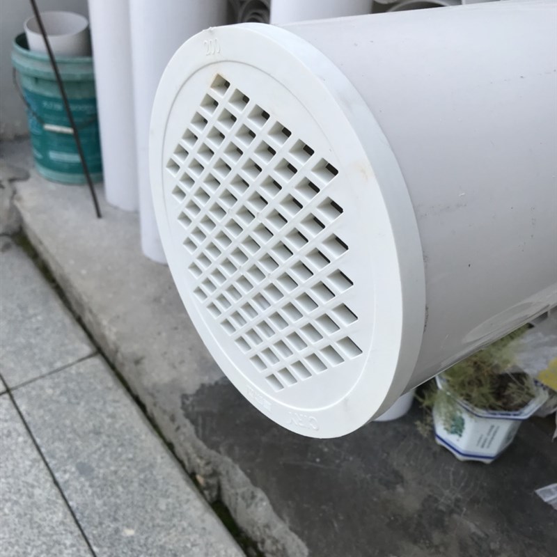 PVC排水管直落式地漏内插地漏x 8寸过滤网塞网片一体地漏200mm国