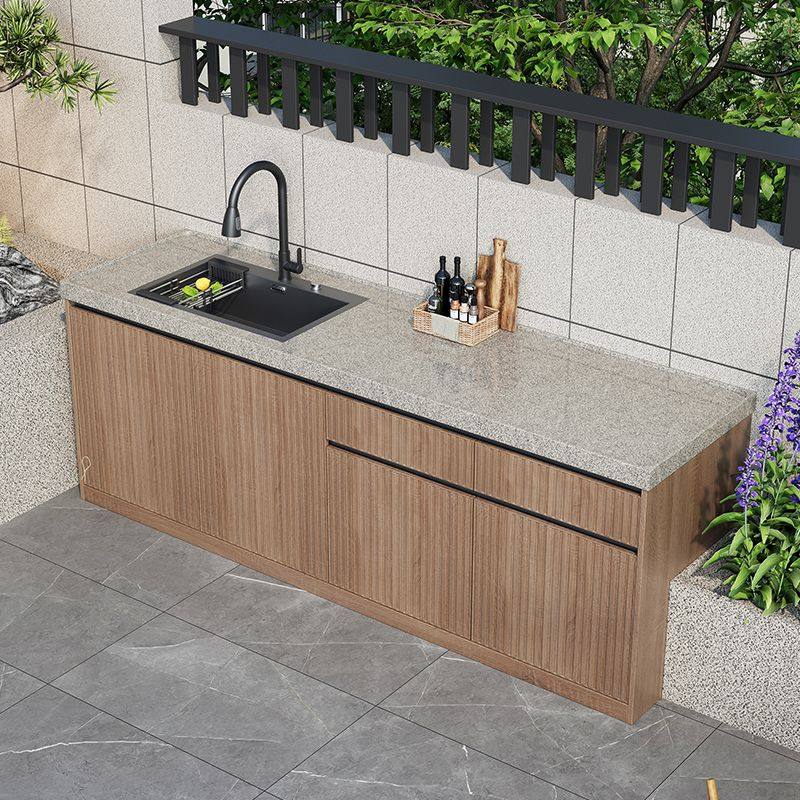 户外洗手台盆一体室外洗手盆庭院厨房操作台原石铝柜,家装主材,盆、台一体成型式台盆,淘宝优惠券,粉丝福利购,淘宝优惠卷