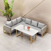 北欧酒吧清吧休息区咖啡厅休闲会客商用皮革茶餐厅沙发卡座餐桌椅