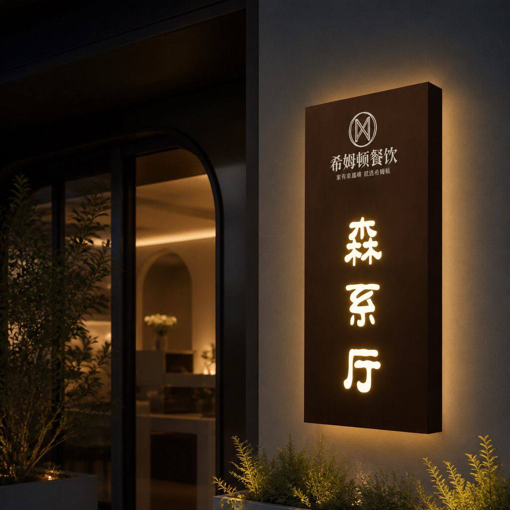 led背发光生锈复古灯箱铁锈招牌定制门头仿锈镂空广告牌户外 定做