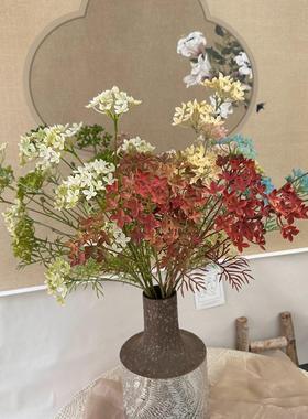 绿色仿花5头香野丁客厅塑礼料花AL-1352婚布置摆真件婚庆插花装饰