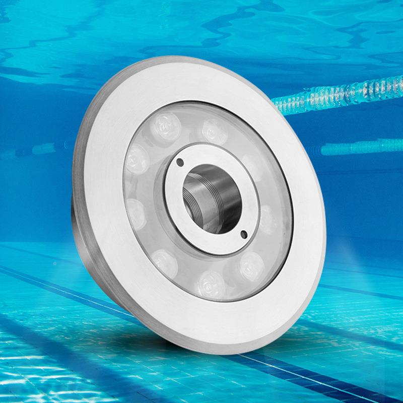 e不锈钢喷d水下喷灯1防涌泉rgb水泉l水池灯景观七彩变色环形水底