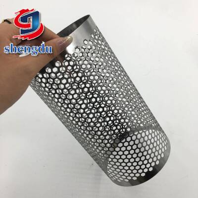 双不锈钢冲孔网 层包边复合009cj柱形过滤网圆筒 筒滤渣过滤桶可