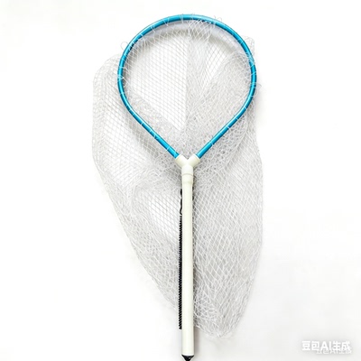 新款海筏鱼排蚝排钓浮水细眼深兜浆板抄网PVC水管抄网铝合金抄网